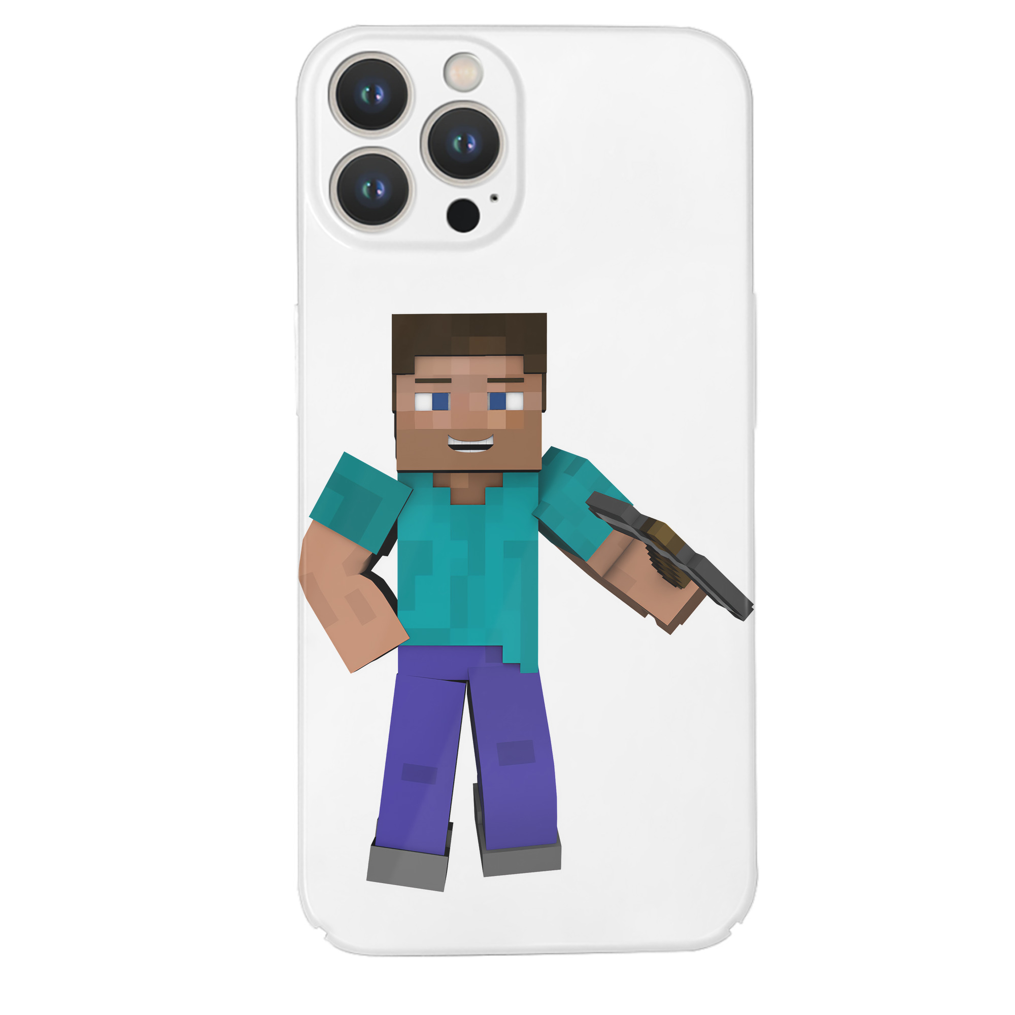 （画像用） マインクラフト ブロックの世界 Minecraft MC Block world 【iPhone 14シリーズ対応】ハードケース
